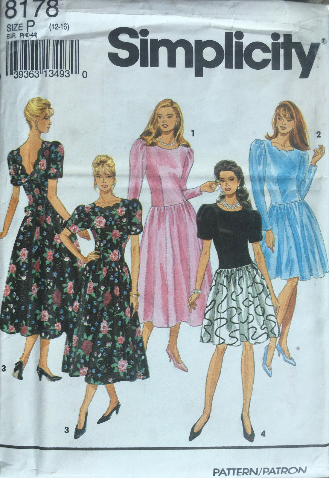 Simplicity 8178 Sewing Pattern (Vintage) UNCUT/CUT