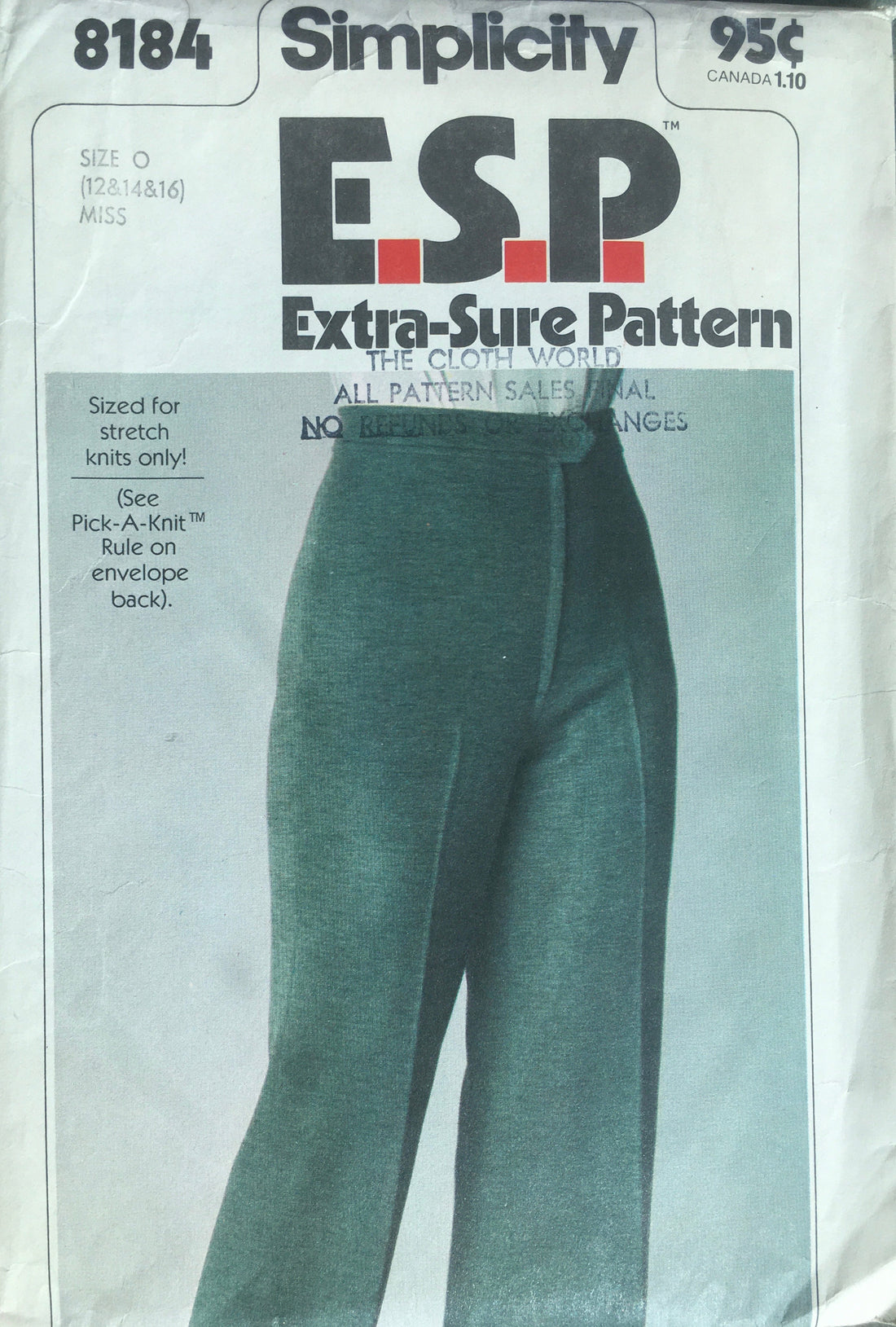 Simplicity 8184 Sewing Pattern (Vintage) UNCUT