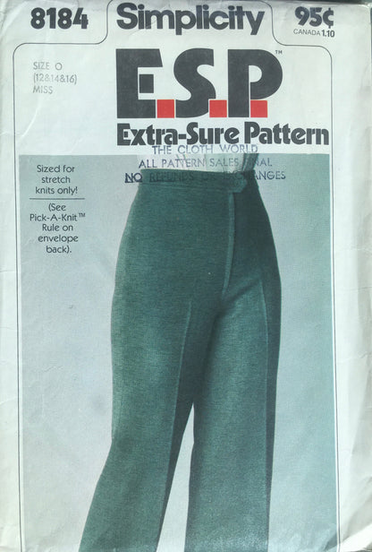 Simplicity 8184 Sewing Pattern (Vintage) UNCUT