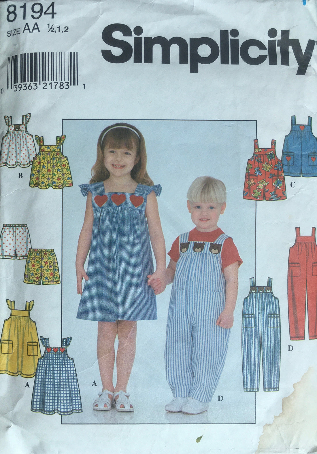 Simplicity 8194 Sewing Pattern (Vintage) CUT