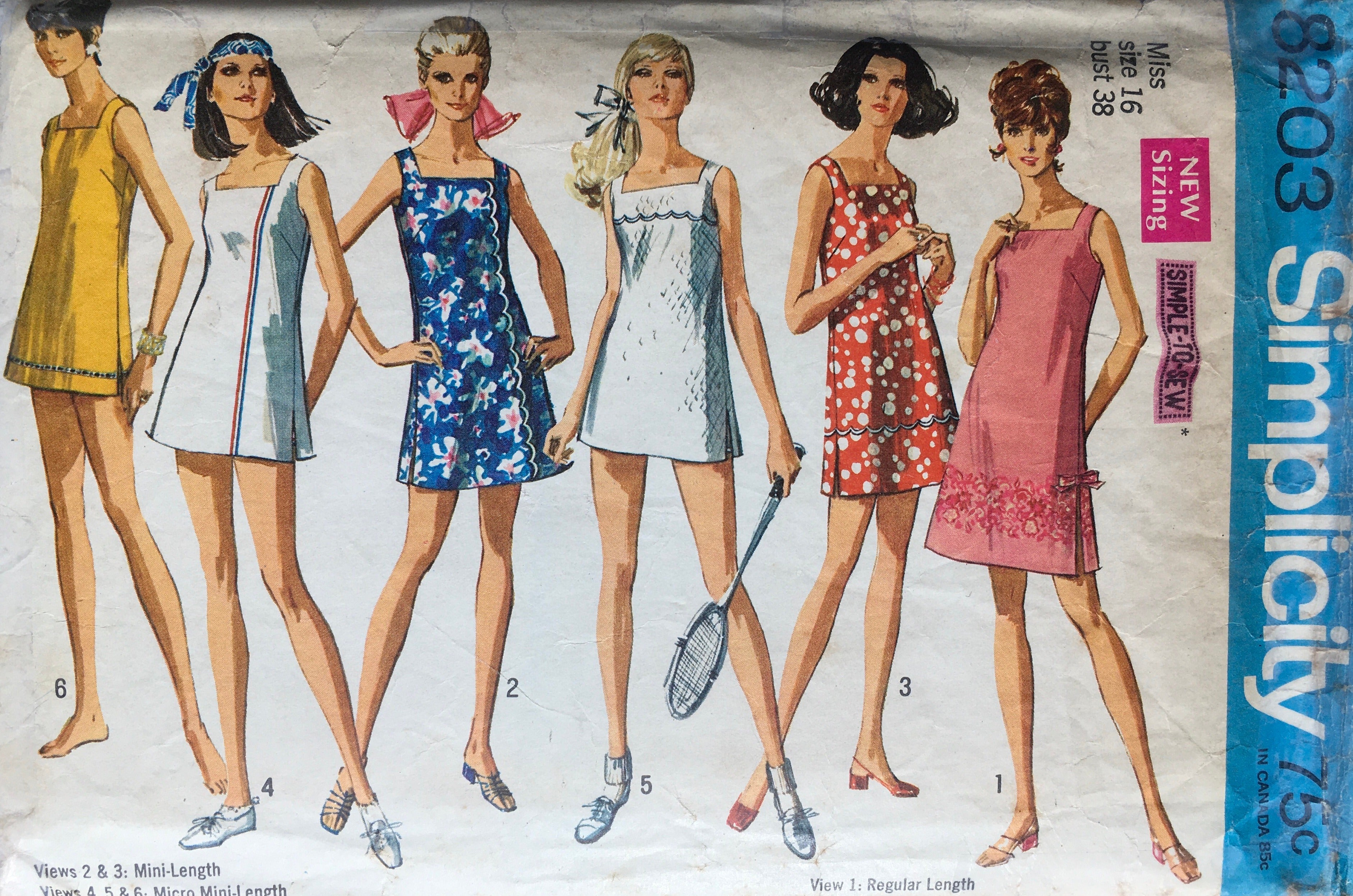 Simplicity 8203 Sewing Pattern (Vintage) CUT
