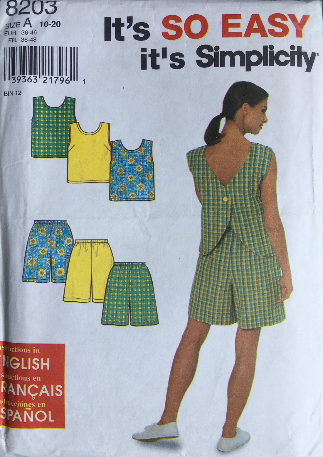 Simplicity 8203 Sewing Pattern (Vintage) CUT