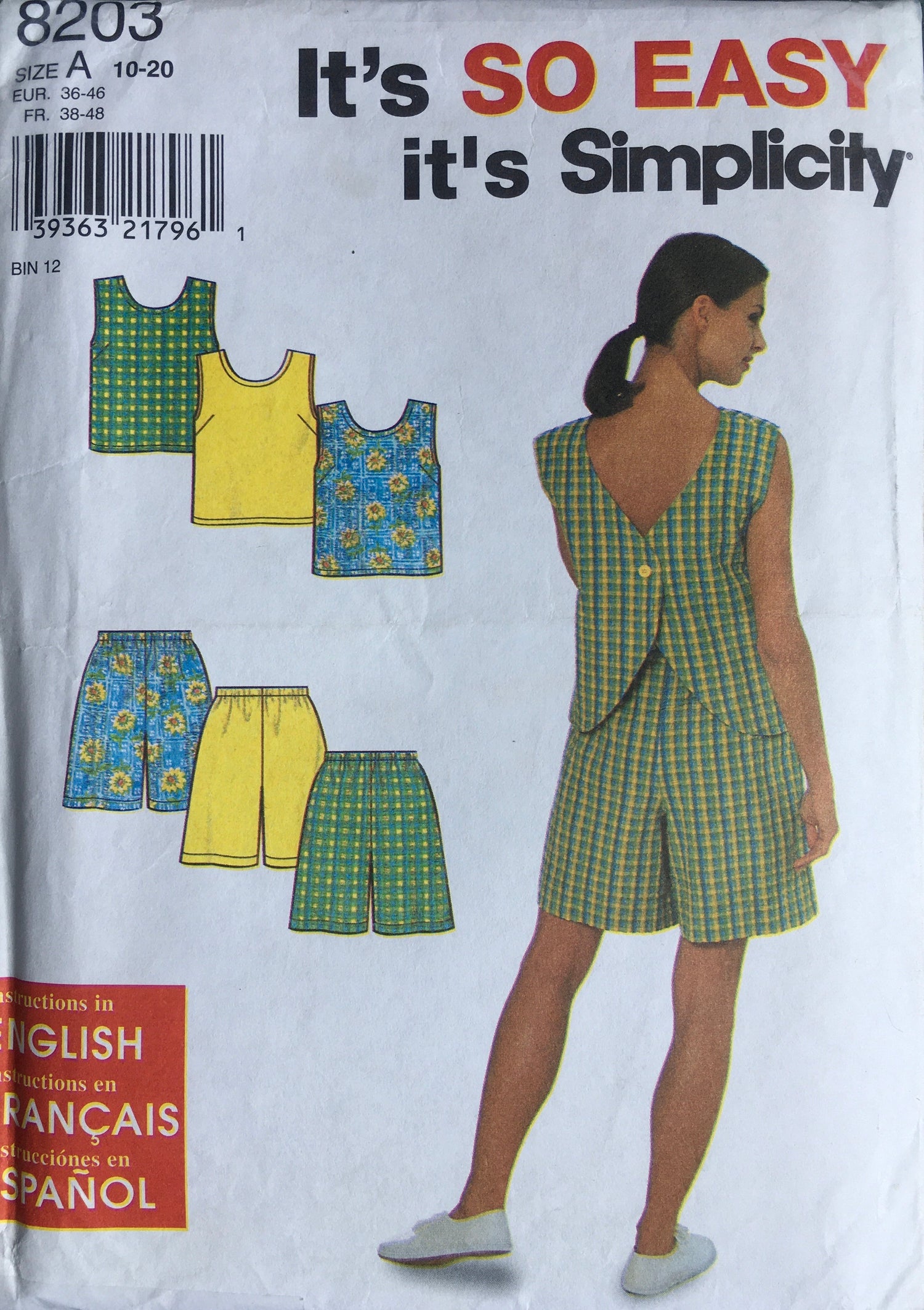 Simplicity 8203 Sewing Pattern (Vintage) CUT