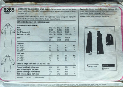 Simplicity 8265 Sewing Pattern (Vintage) CUT