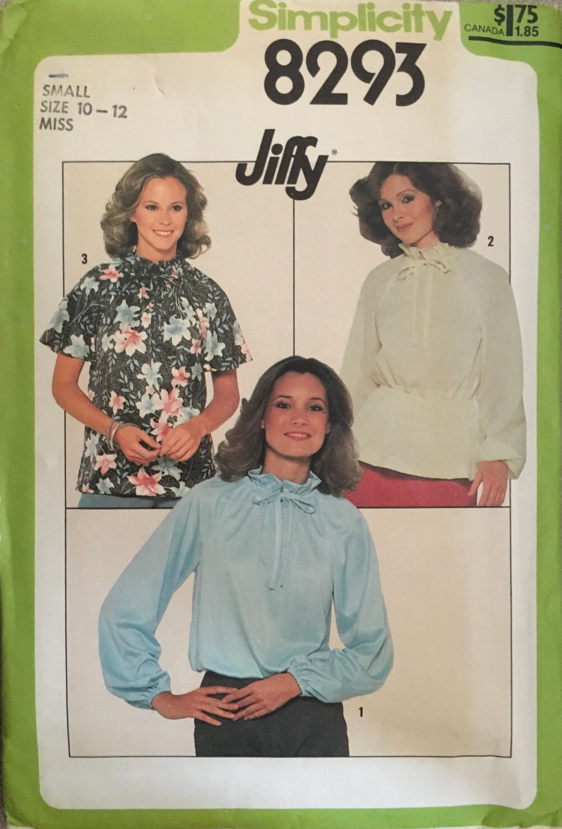 Simplicity 8293 Sewing Pattern (Vintage) CUT