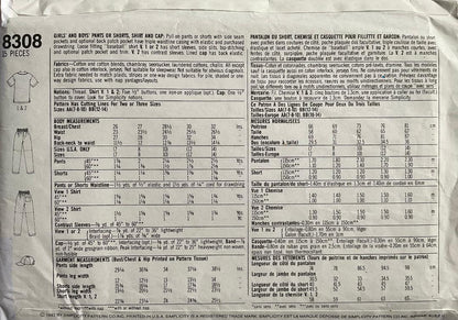 Simplicity 8308 Sewing Pattern (Vintage) CUT