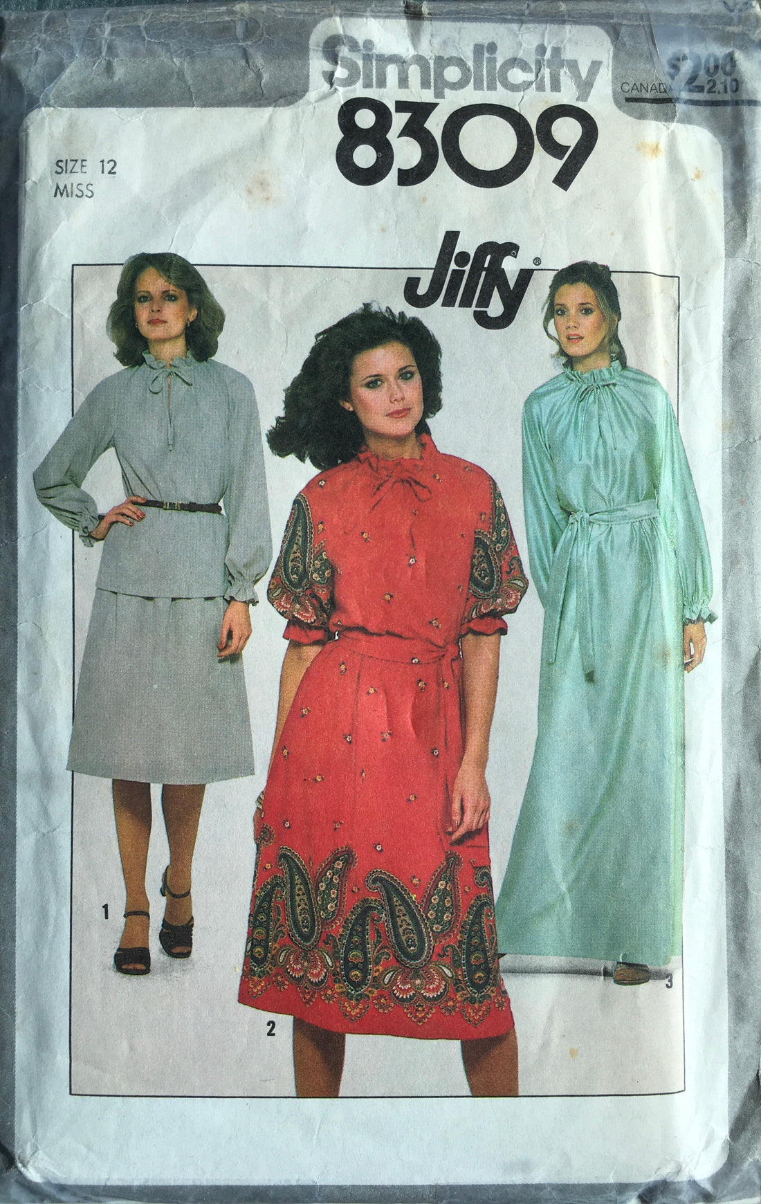 Simplicity 8309 Sewing Pattern (Vintage) CUT