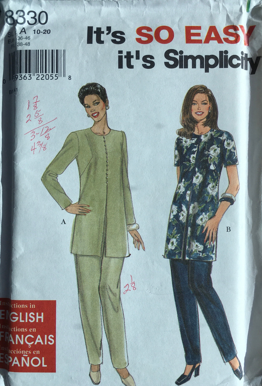 Simplicity 8330 Sewing Pattern (Vintage) UNCUT