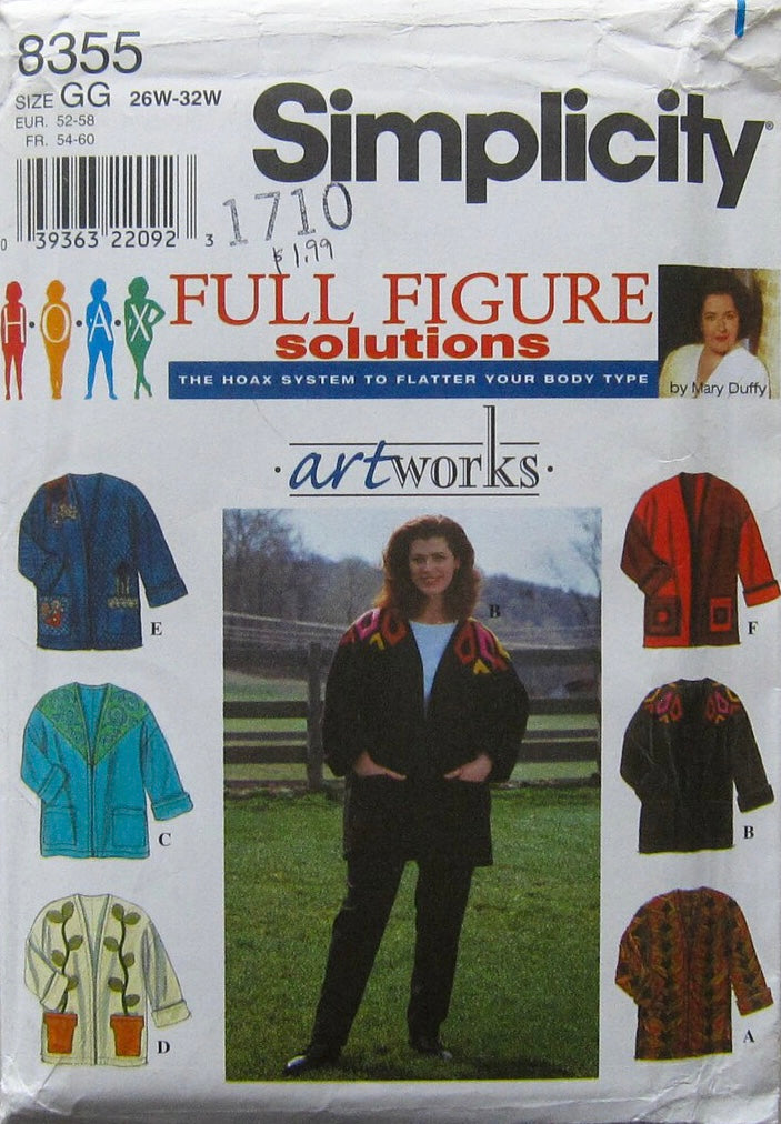 Simplicity 8355 Sewing Pattern (Vintage) UNCUT