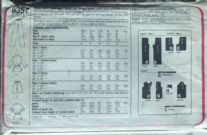 Simplicity 8357 Sewing Pattern (Vintage) CUT