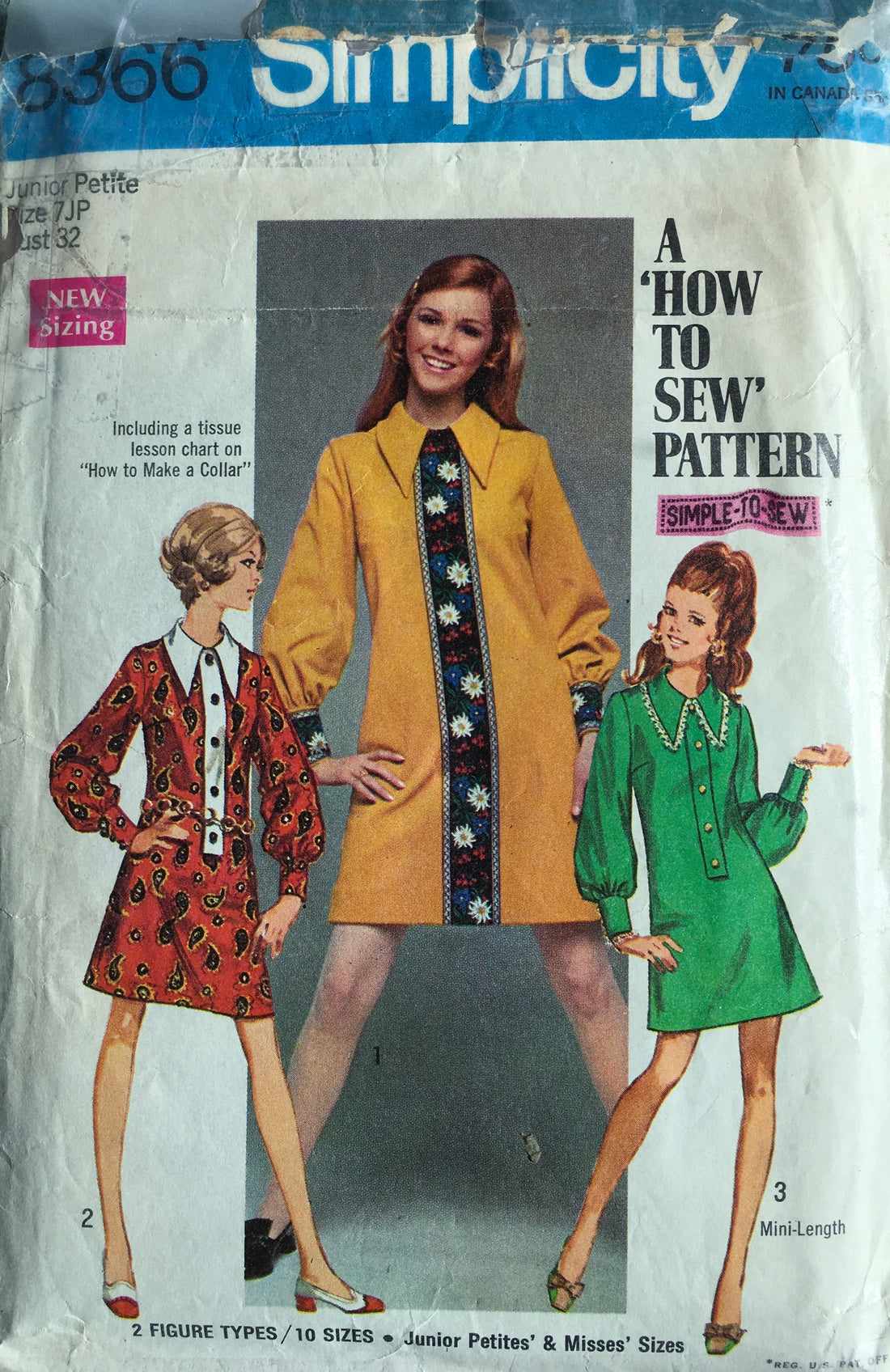 Simplicity 8366 Sewing Pattern (Vintage) CUT