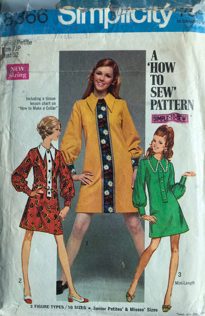 Simplicity 8366 Sewing Pattern (Vintage) CUT