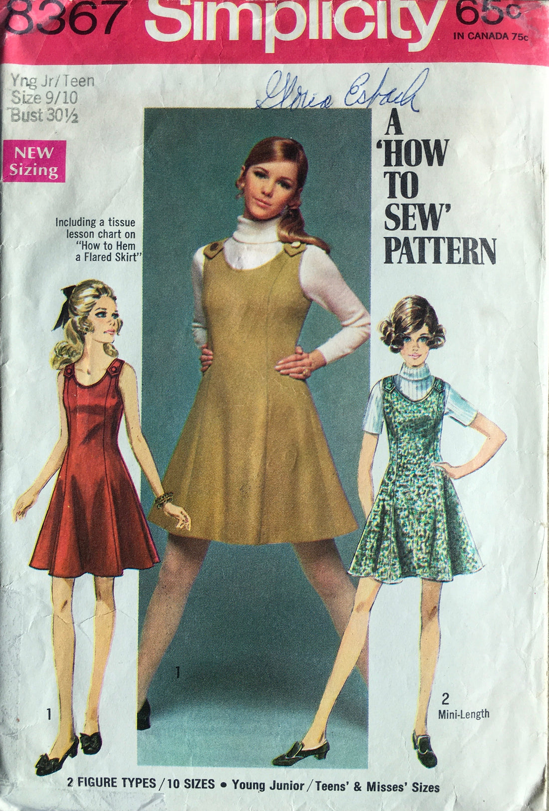 Simplicity 8367 Sewing Pattern (Vintage) CUT