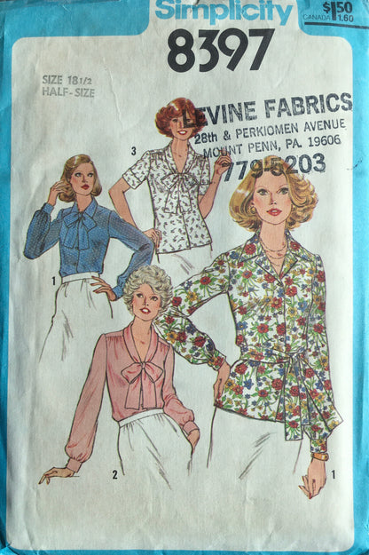 Simplicity 8397 Sewing Pattern (Vintage) CUT