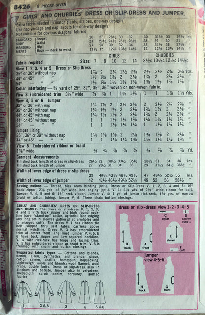 Simplicity 8426 Sewing Pattern (Vintage) UNCUT