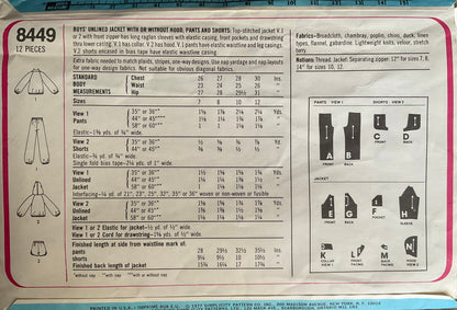 Simplicity 8449 Sewing Pattern (Vintage) UNCUT