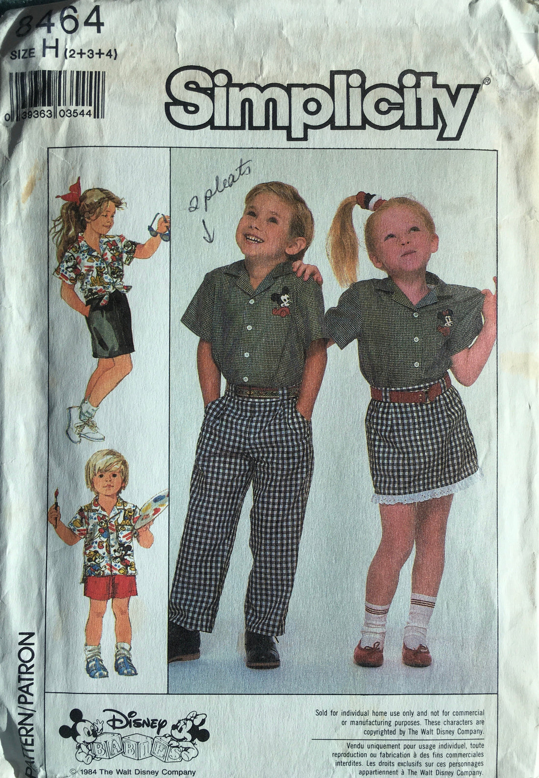 Simplicity 8464 Sewing Pattern (Vintage) UNCUT
