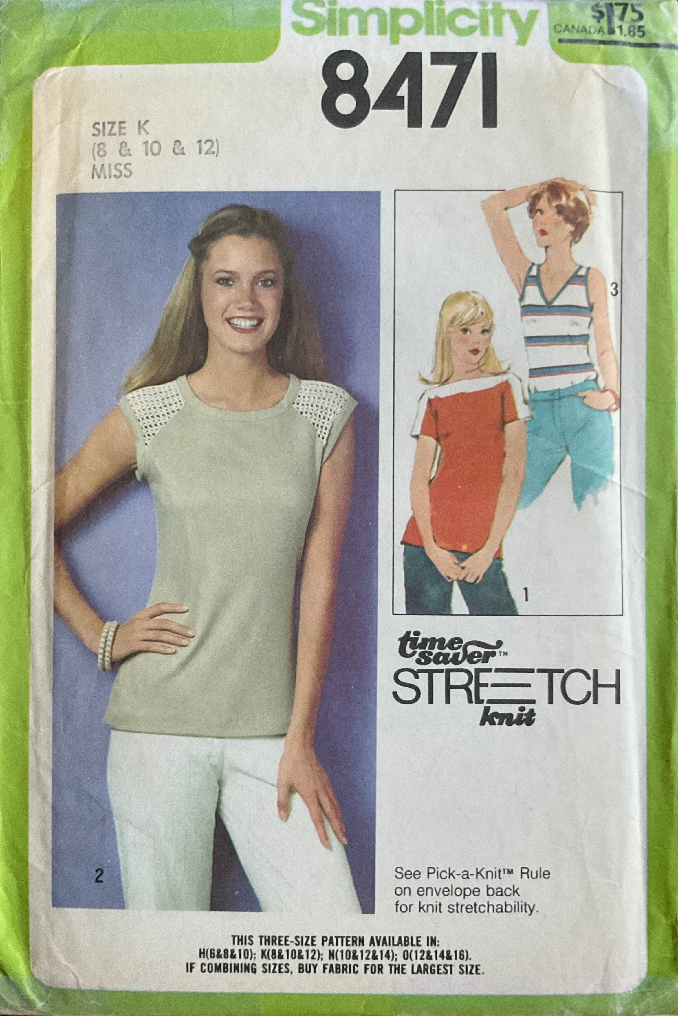 Simplicity 8471 Sewing Pattern (Vintage) UNCUT