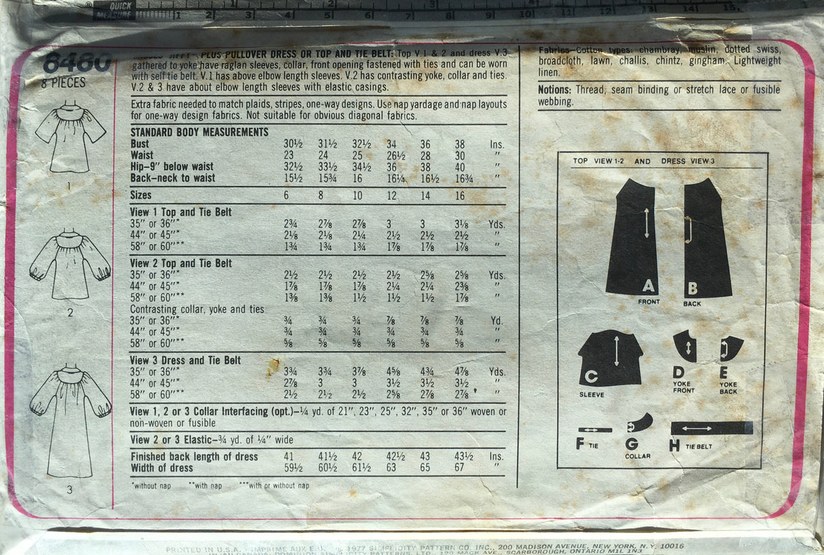 Emu Pattern 8480 Simplicity 8480 Sewing Pattern (Vintage) CUT – ANAPACLOTHING