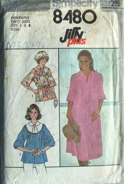 Simplicity 8480 Sewing Pattern (Vintage) CUT