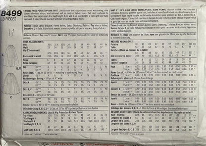 Simplicity 8499 Sewing Pattern (Vintage) UNCUT