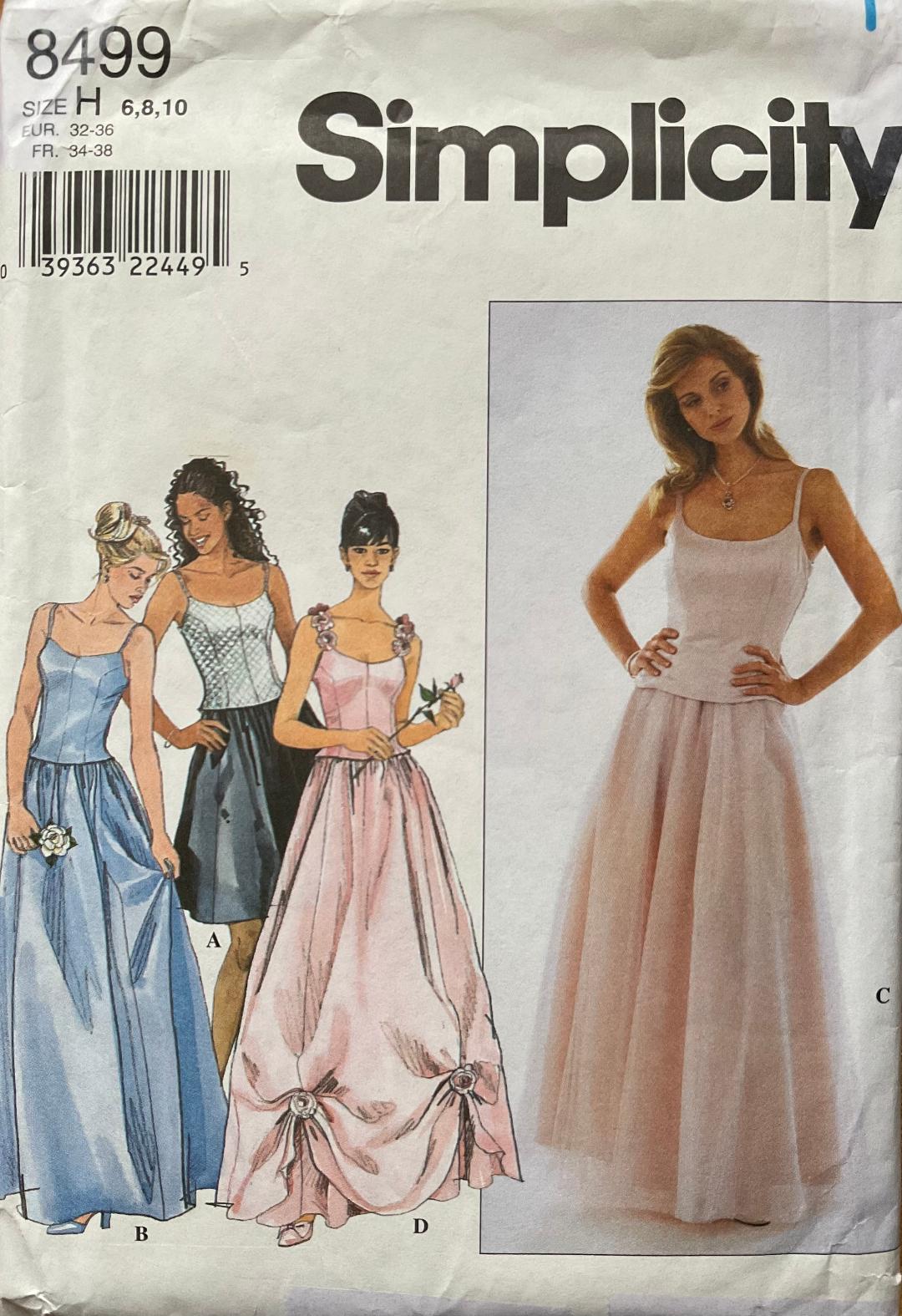 Simplicity 8499 Sewing Pattern (Vintage) UNCUT