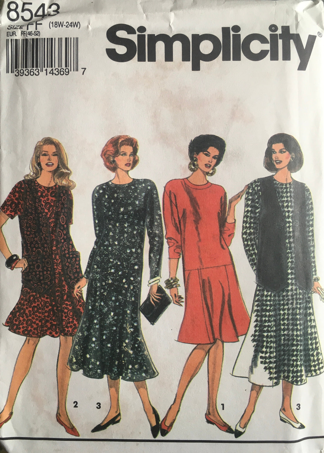Simplicity 8543 Sewing Pattern (Vintage) UNCUT