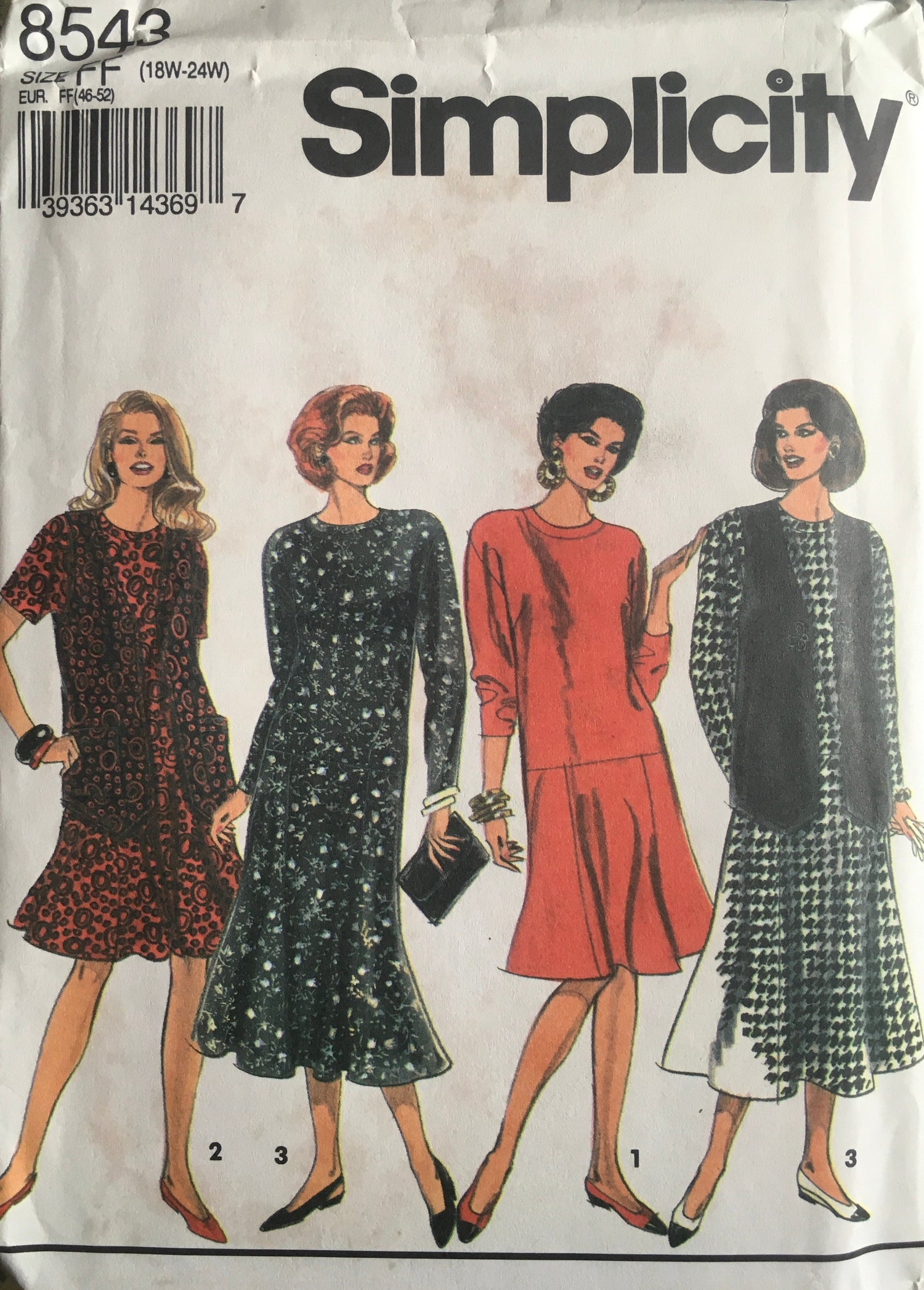Simplicity 8543 Sewing Pattern (Vintage) UNCUT