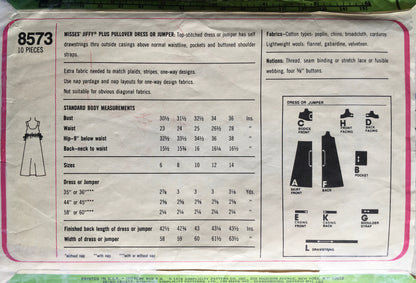 Simplicity 8573 Sewing Pattern (Vintage) CUT