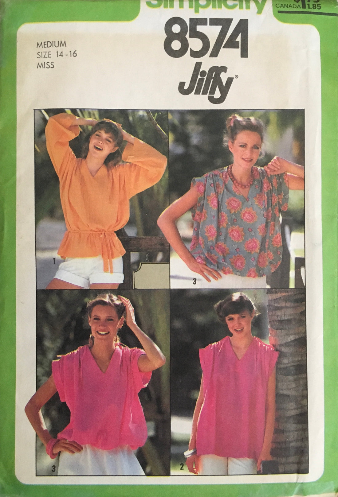 Simplicity 8574 Sewing Pattern (Vintage) UNCUT/CUT