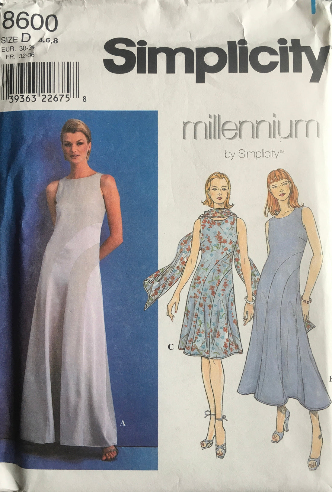 Simplicity 8600 Sewing Pattern (Vintage) UNCUT