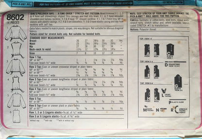 Simplicity 8602 Sewing Pattern (Vintage) CUT