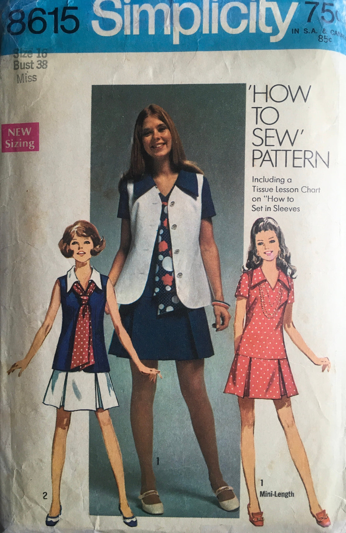 Simplicity 8615 Sewing Pattern (Vintage) CUT
