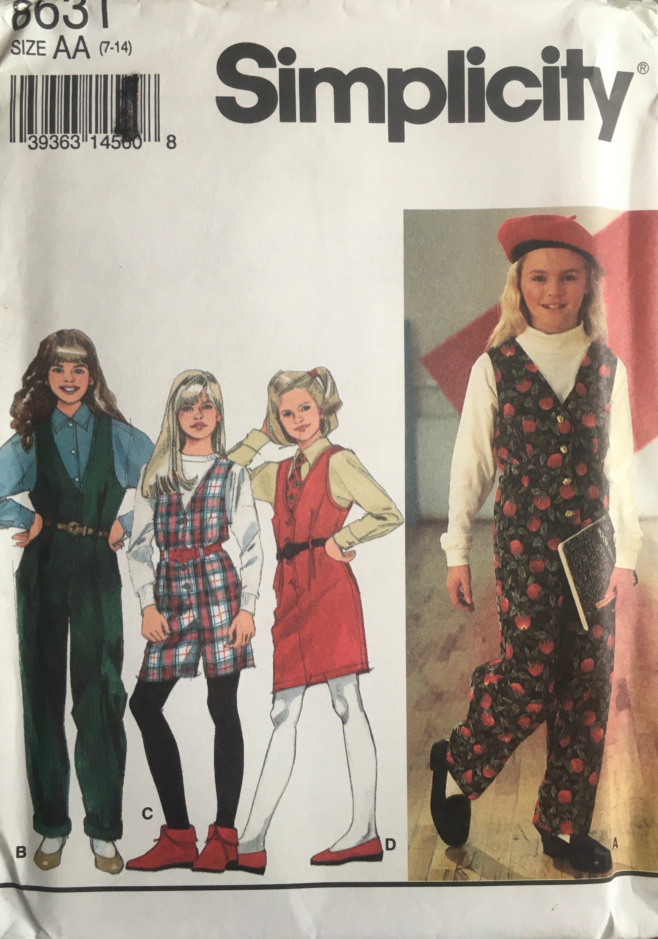 Simplicity 8631 Sewing Pattern (Vintage) UNCUT