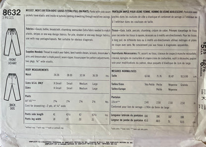 Simplicity 8632 Sewing Pattern (Vintage) CUT