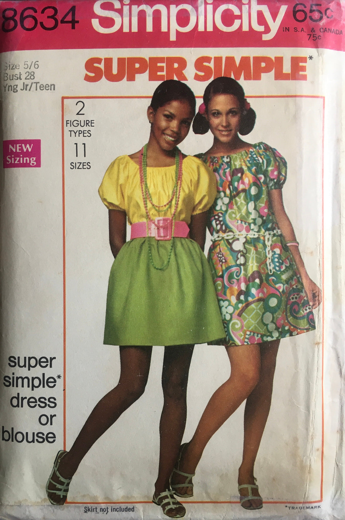 Simplicity 8634 Sewing Pattern (Vintage) CUT