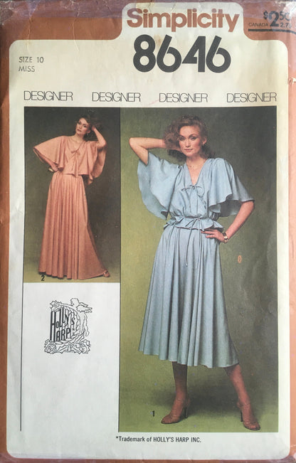 Simplicity 8646 Sewing Pattern (Vintage) UNCUT