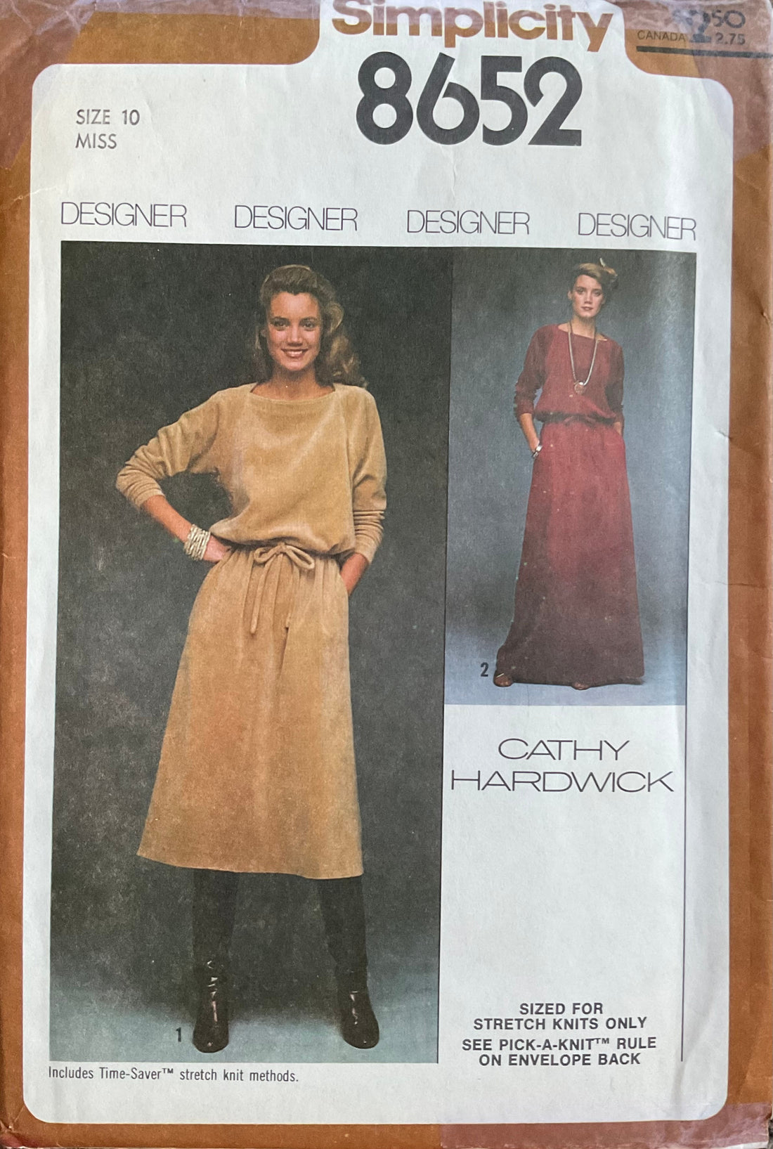 Simplicity 8652 Sewing Pattern (Vintage) UNCUT