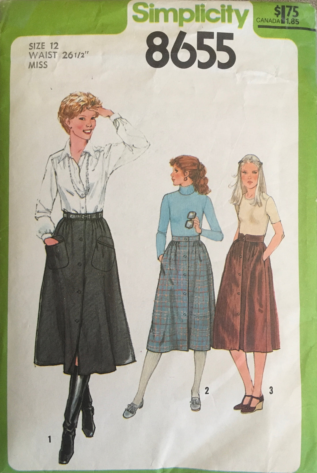 Simplicity 8655 Sewing Pattern (Vintage) CUT