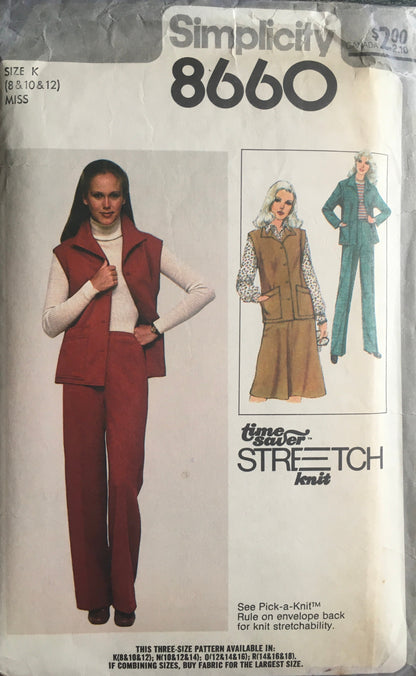 Simplicity 8660 Sewing Pattern (Vintage) CUT
