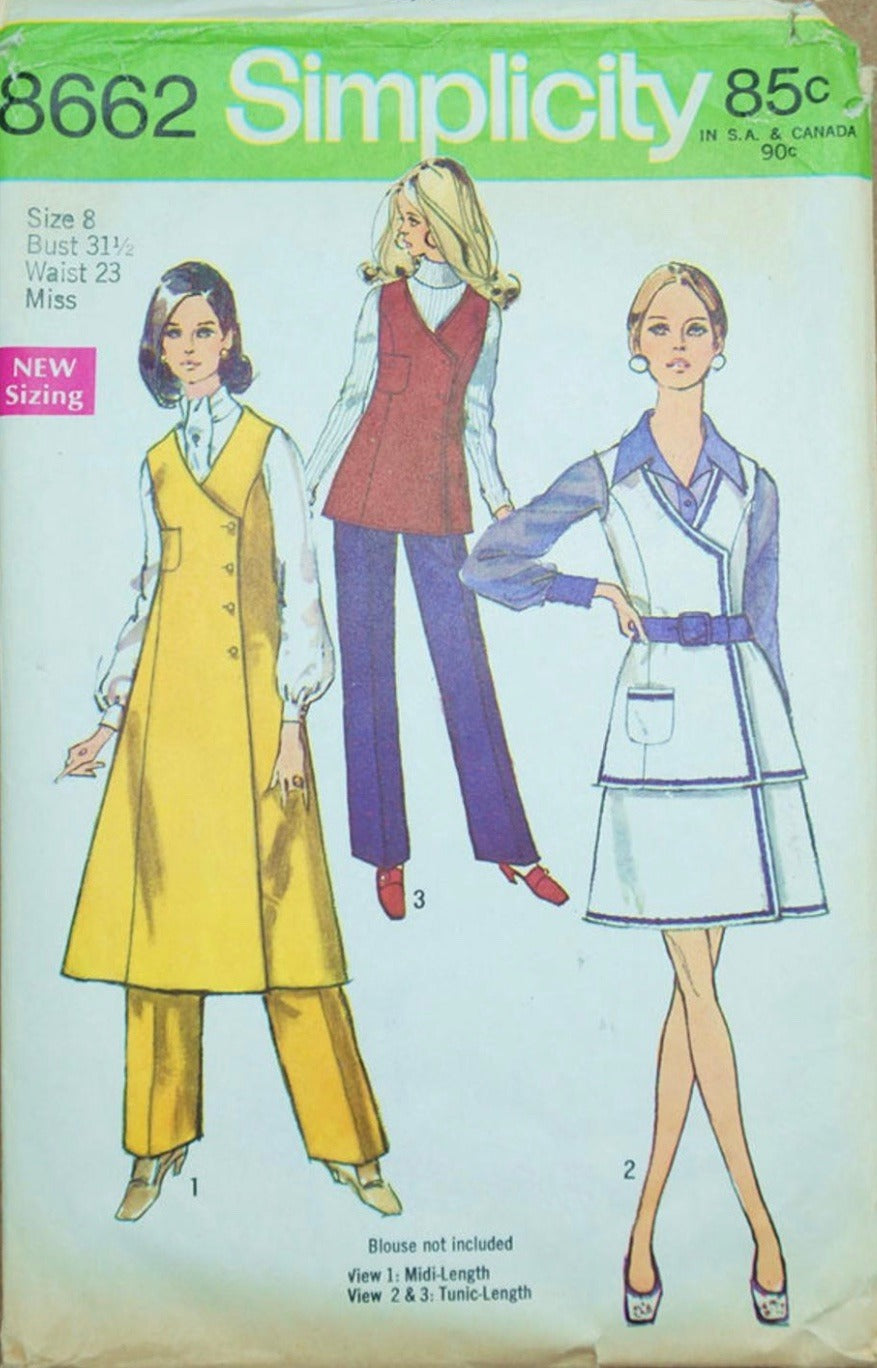 Simplicity 8662 Sewing Pattern (Vintage) UNCUT