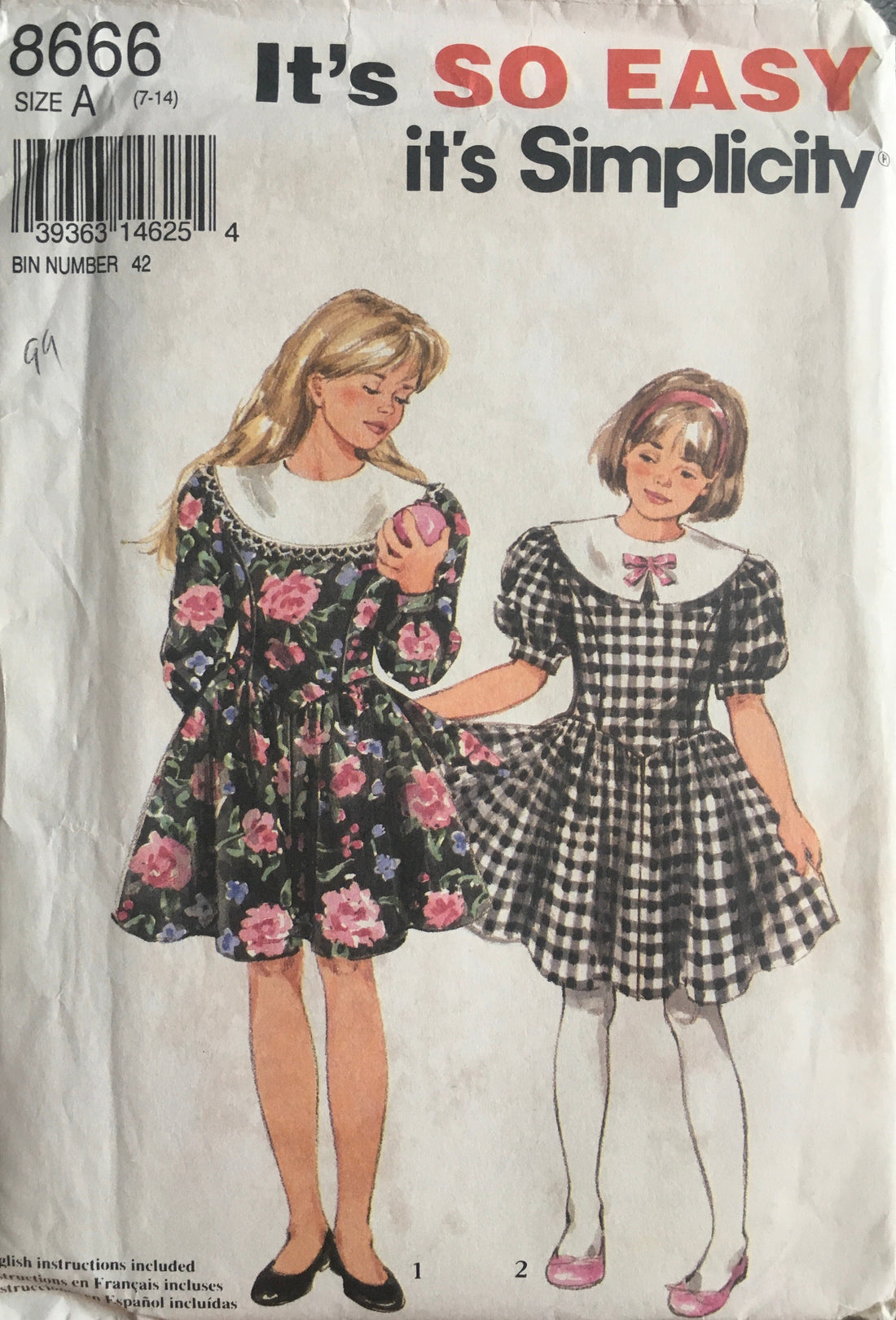 Simplicity 8666 Sewing Pattern (Vintage) UNCUT/CUT