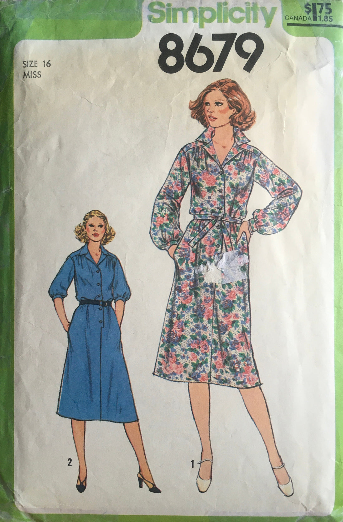 Simplicity 8679 Sewing Pattern (Vintage) CUT