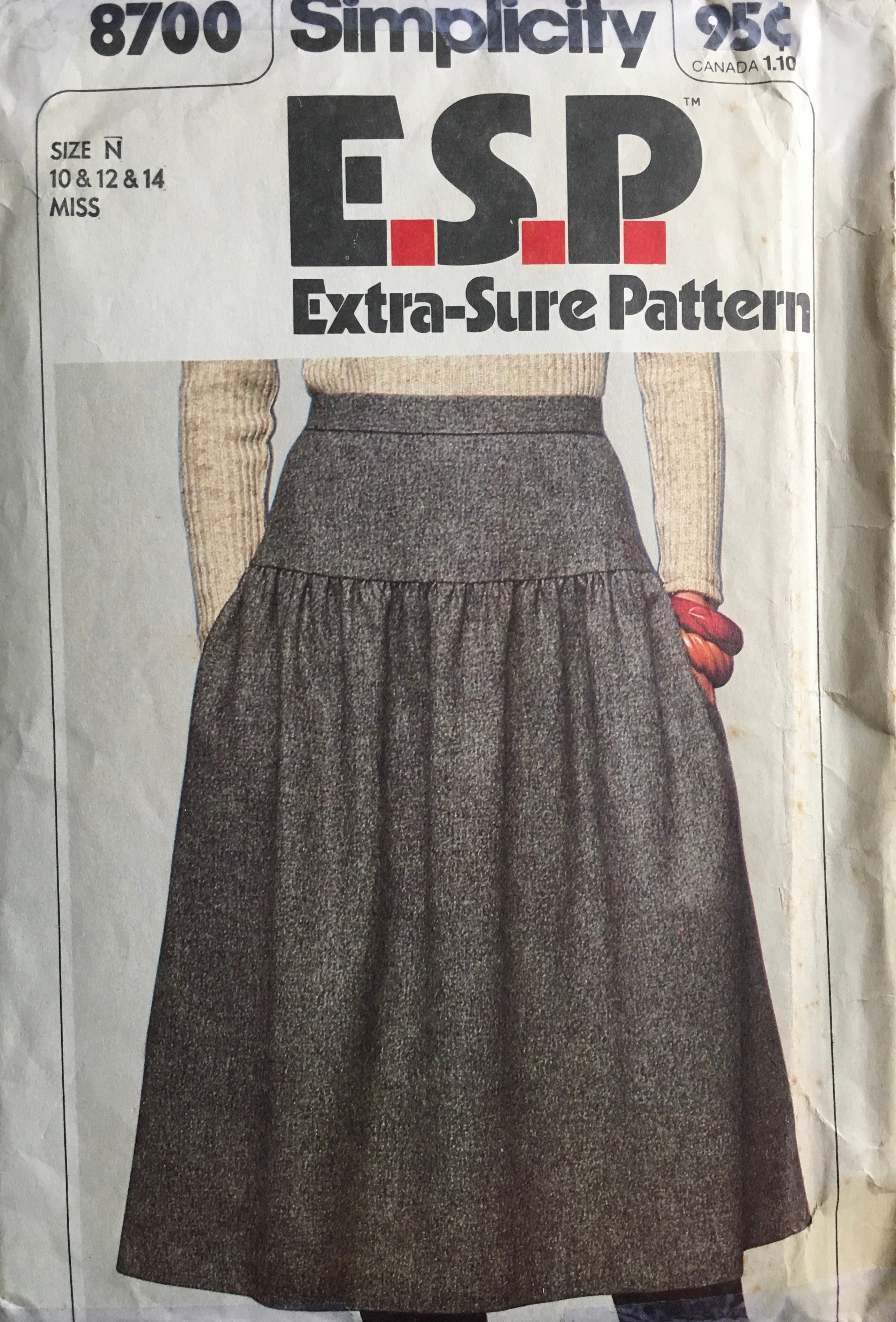Simplicity 8700 Sewing Pattern (Vintage) CUT