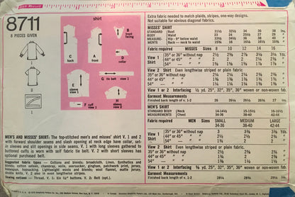 Simplicity 8711 Sewing Pattern (Vintage) CUT