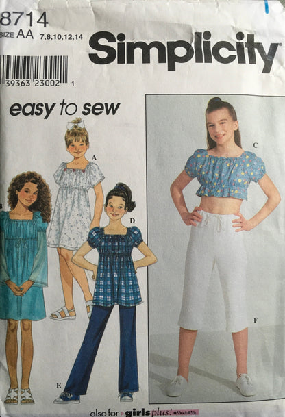Simplicity 8714 Sewing Pattern (Vintage) CUT