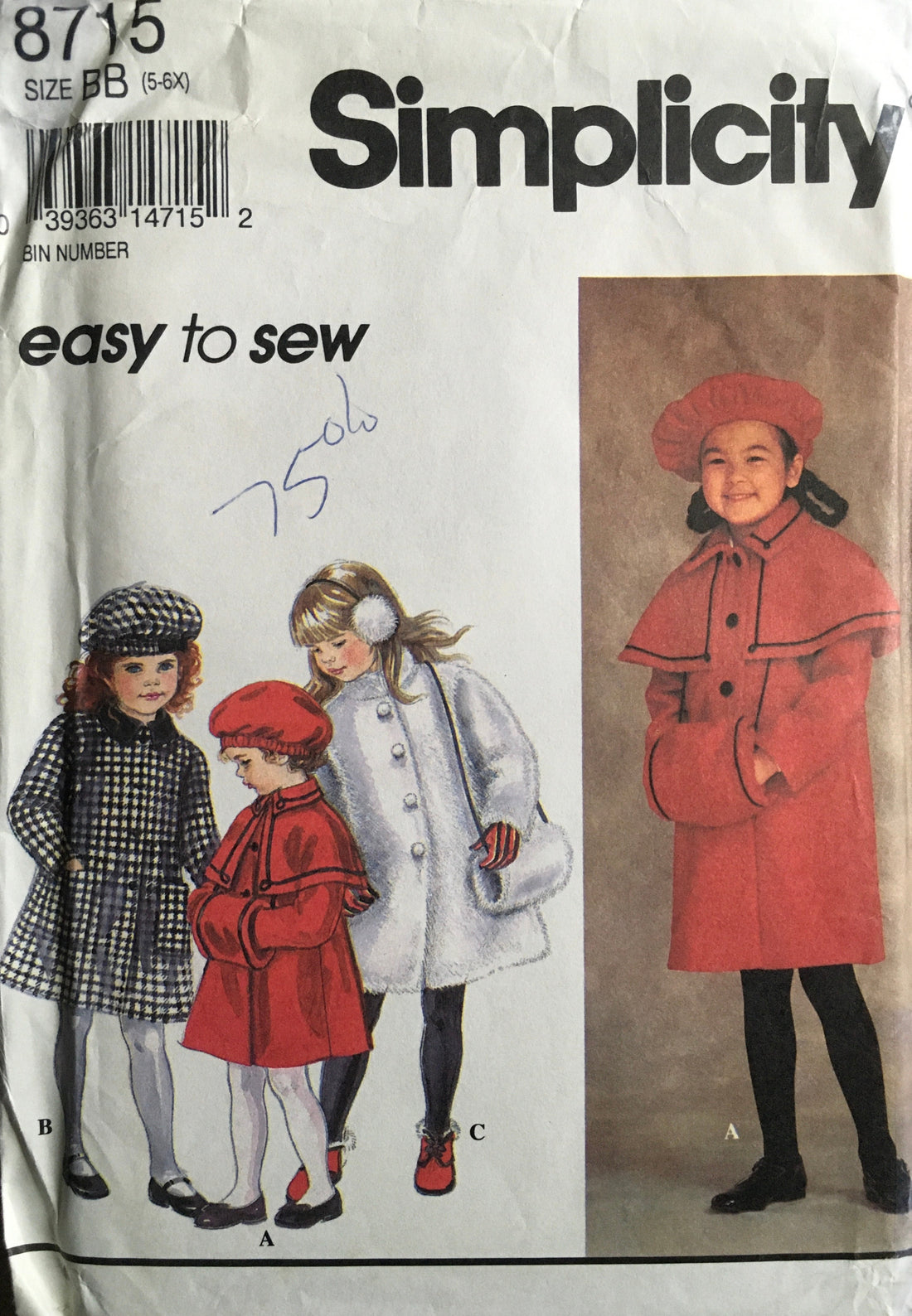 Simplicity 8715 Sewing Pattern (Vintage) UNCUT