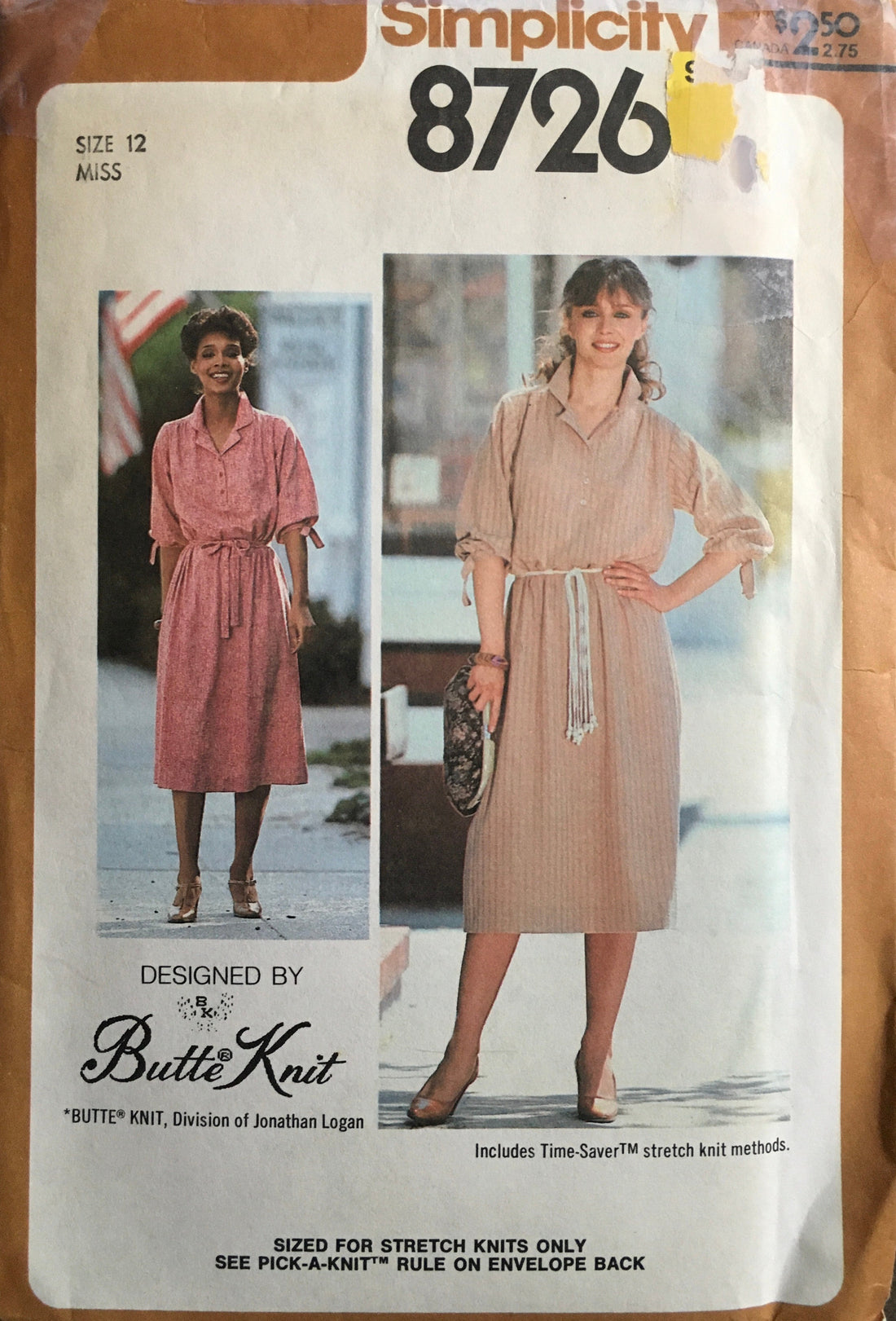 Simplicity 8726 Sewing Pattern (Vintage) UNCUT