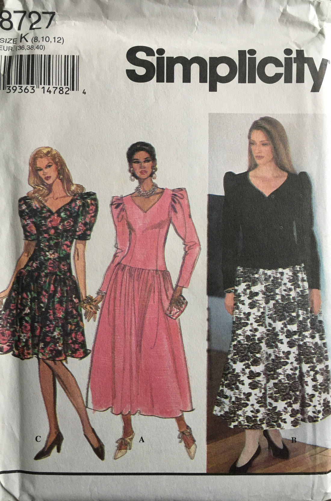 Simplicity 8727 Sewing Pattern (Vintage) CUT