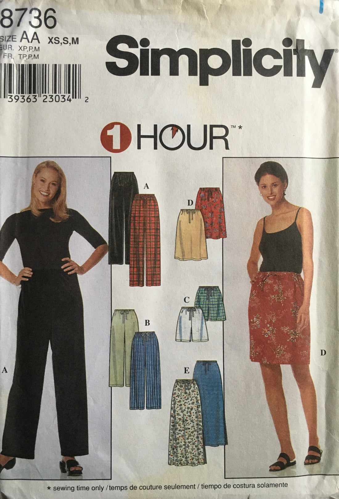 Simplicity 8736 Sewing Pattern (Vintage) UNCUT